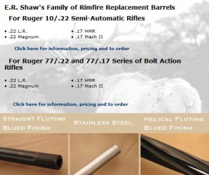 E.R.Shaw Ruger 10/22 Barrels